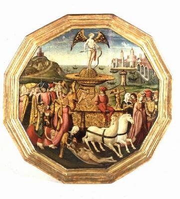 Geboorteblad: De Triomf van de Liefde door workshop of Apollonio di Giovanni